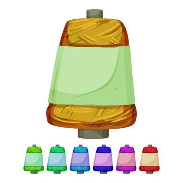 Thread yarn wool cartoon vector graphic Stock Illustration