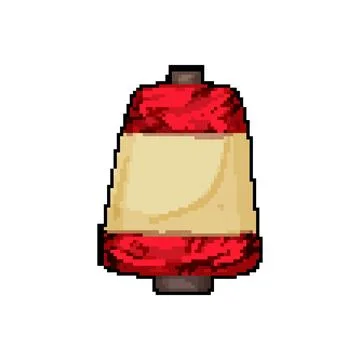Thread yarn wool pixel art vector illustration Stock Illustration
