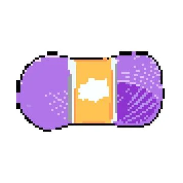 Thread yarn wool pixel art vector illustration Stock Illustration