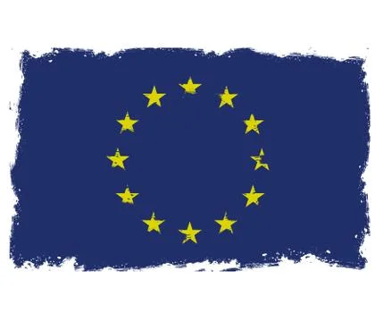 Threadbare flag of European Union Stock Illustration