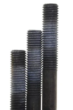 Threaded bolts Foto stock