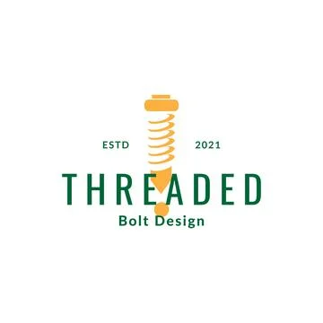 Threaded colored vintage logo design vector graphic symbol icon sign illust.. Stock Illustration