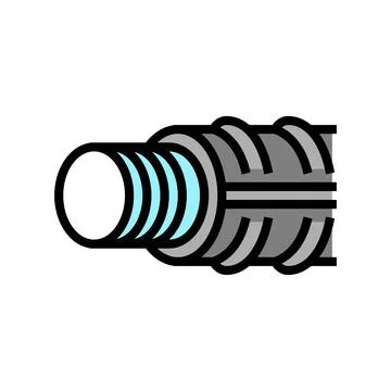 Threaded fittings color icon vector illustration Stock Illustration
