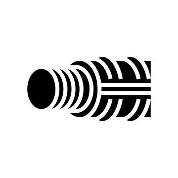 Threaded fittings glyph icon vector illustration イラスト素材