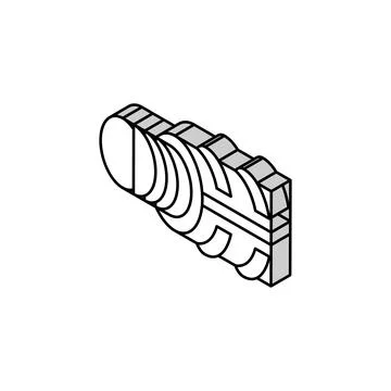 Threaded fittings isometric icon vector illustration Stock Illustration