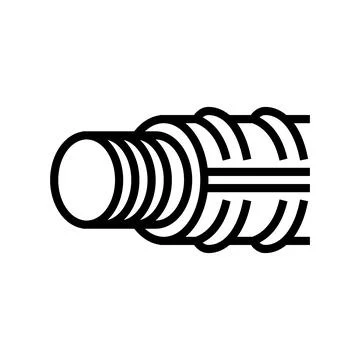 Threaded fittings line icon vector illustration Illustrazione stock