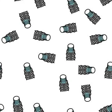 Threaded fittings vector seamless pattern Stock Illustration