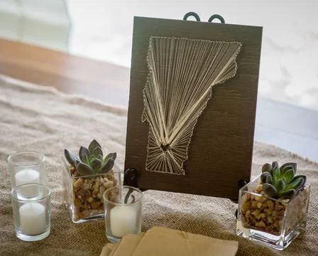 Threaded Maryland Map Decoration Foto stock