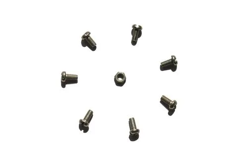 Threaded metal mount on a white background Stock Photos