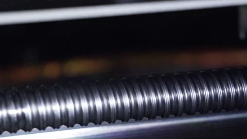 Threaded metal rod rotates Stock Footage 165565130