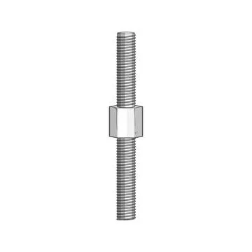 Threaded rod connecting with coupling nut illustration Stock Illustration
