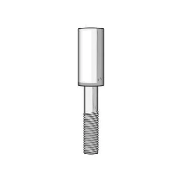 Threaded rod connecting metal hardware part Stock Illustration