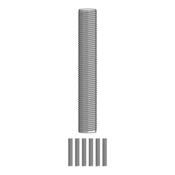 Threaded rod graphic for construction and engineering needs Stock Illustration