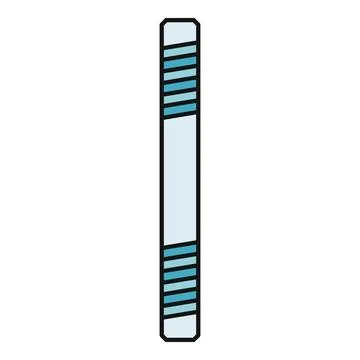Threaded rod showing a section of external screw thread Stock Illustration