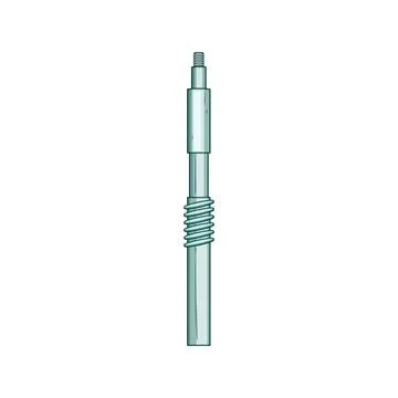 Threaded rod with spring mechanism engineering concept Stock Illustration