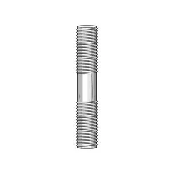 Threaded rod stud bolt metal fastener Stock Illustration