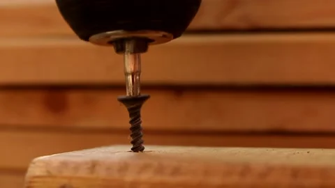 Threaded screwdriver, unscrewed with electric screwdriver Stock Footage 175369819