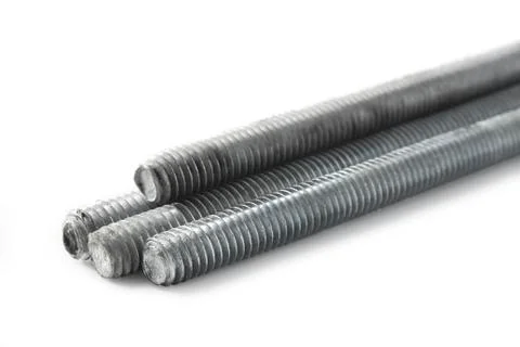 Threaded steel studs Stock Photos