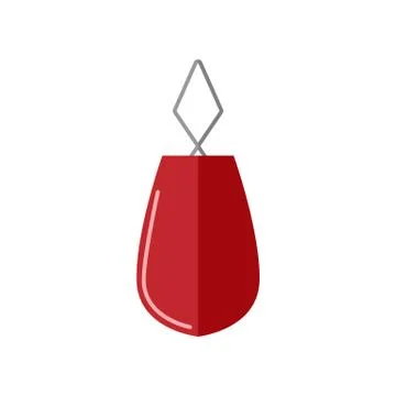 Threader color red isolated on white background. Element for sewing in flat s Stock Illustration