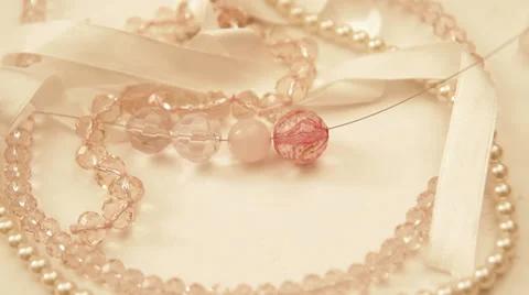 Threading beads Stock Footage 30547041