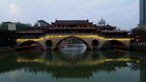 Threading the Bridge Arch Stock Footage 324768929