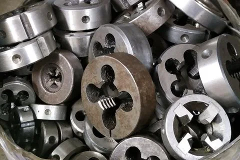 Threading Die Right Hand Thread for different types of threads Stock Photos