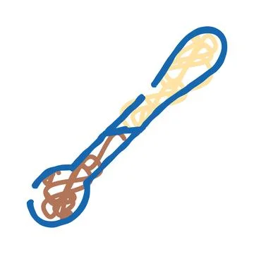 Threading fiber manufacturing process with synthetic material Stock Illustration