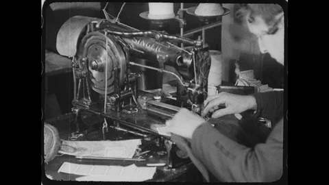 Threading Sewing Machine Stock Footage 126655492