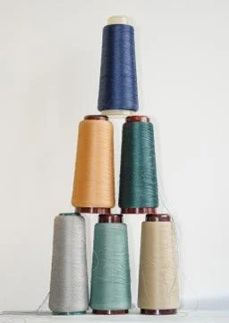 Threads accessories for needlework on a sewing machine Stock Photos