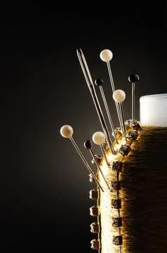 Threads and needles Stock Photos