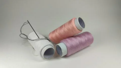 Threads and needles. Sewing clothes Stock Photos