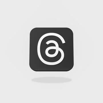 Threads App Icon on Flat Gray Background Stock Illustration