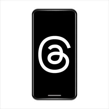 Threads black Logo, Threads social media. Threads social media and social n.. Stock Illustration