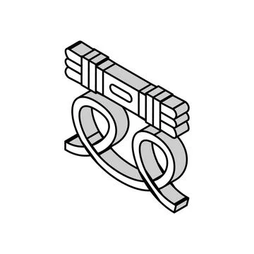 Threads knitting isometric icon vector illustration Illustrazione stock