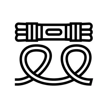 Threads knitting line icon vector illustration Illustrazione stock