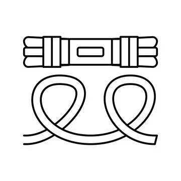Threads knitting line icon vector illustration Illustrazione stock