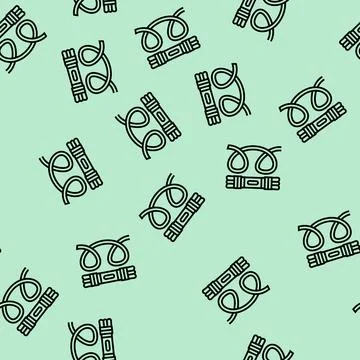 Threads knitting line seamless pattern 库存插图