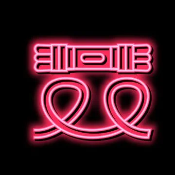 Threads knitting neon glow icon illustration Stock Illustration