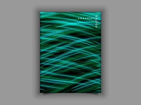 Threads-line conceptual design. Minimal covers design. Colorful halftone grad Stock Illustration