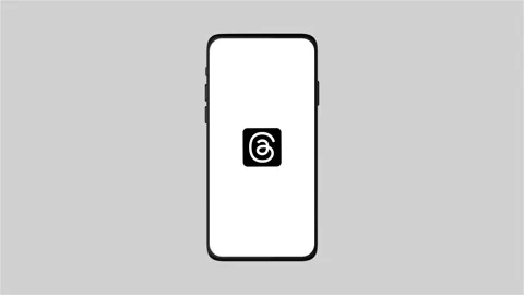 Threads logo reveal on Phone screen, Meta Instagram Twitter App, Threads Video stock 245502136