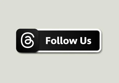Threads logo Threads icon Follow us speech bubble Stock Illustration