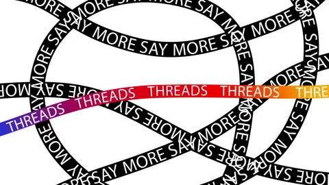 Threads Meta Instagram Twitter App, Social media Applications, animation Stock Footage 245751203