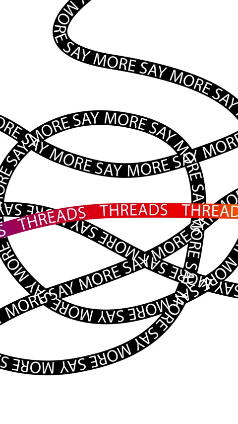 Threads Meta Instagram Twitter App, Social media Applications, vertical Stock Footage 245751368