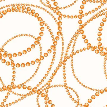 Threads of orange and blue beads Stock Illustration