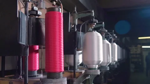 Threads Production Machine Stock Footage 137772115