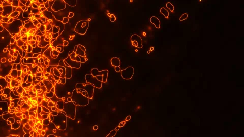 Threads Ropes Strings of Flame Fire Moving Video stock 139736410