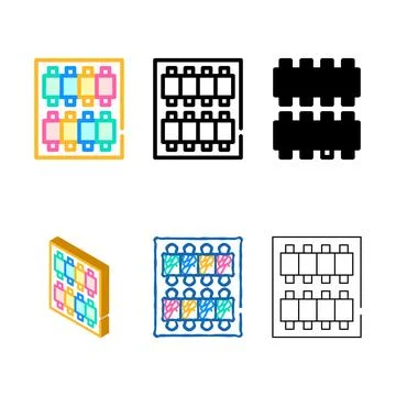 Threads set color icon vector flat variants Illustrazione stock