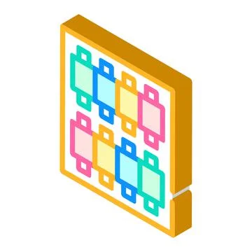 Threads set isometric icon vector sign illustration Illustrazione stock