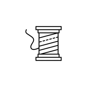 Threads, sewing icon. Simple line, outline vector elements of tailor for ui and イラスト素材