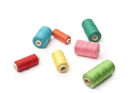 Threads on a white background Foto stock